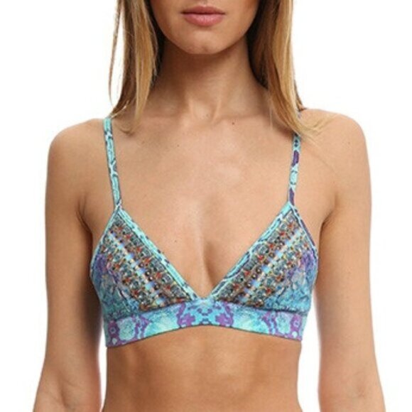 RARE! Camilla Tides Of Aurora Soft Bra Bralette Crop Top Size 1 Small b53E - Picture 1 of 9